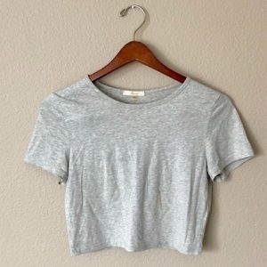 Nordstrom Cropped Gray Tee
